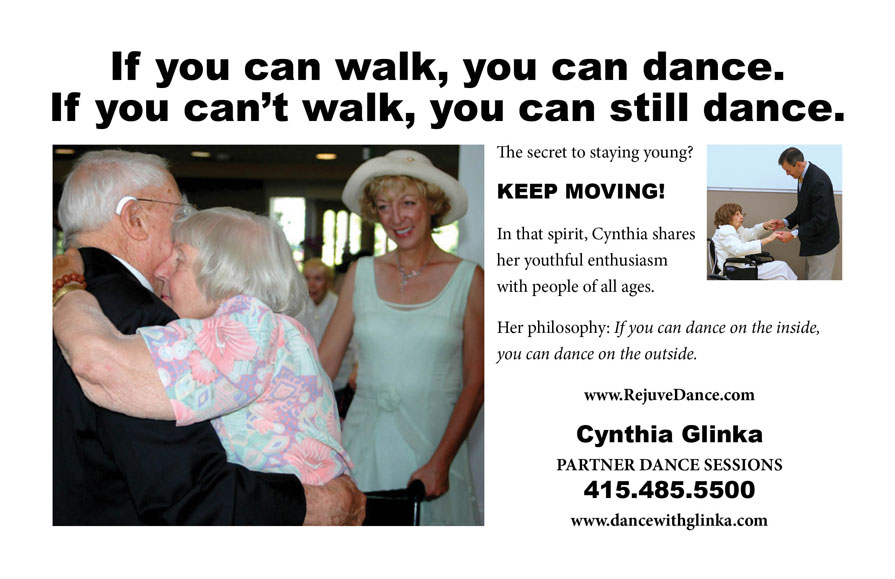 Elderly and Disabled people Can Dance, Dance Sessions, Cynthia Glinka, Bay Area