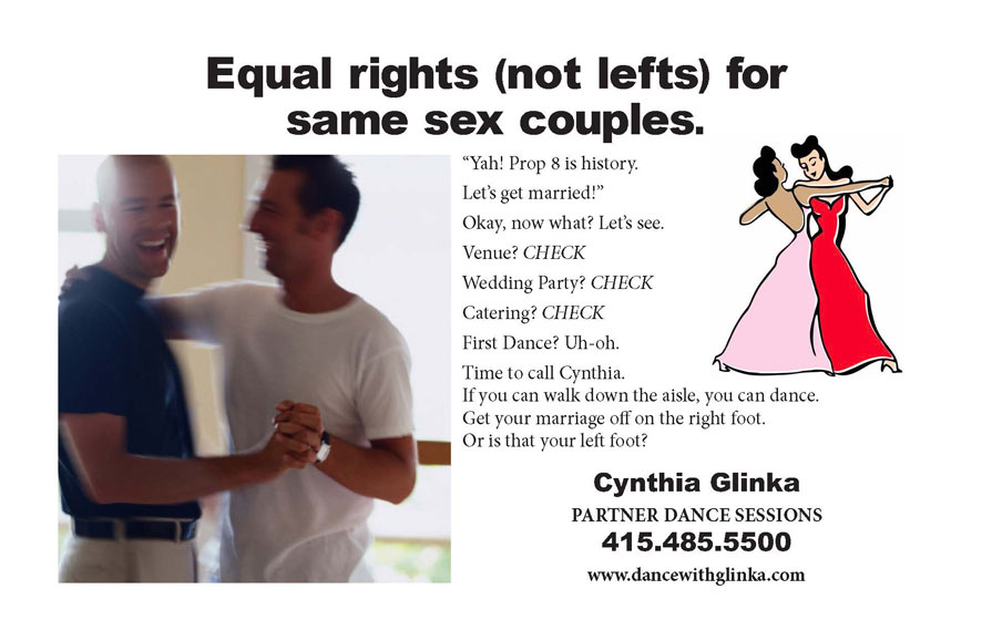 equal rights gay wedding dance lessons